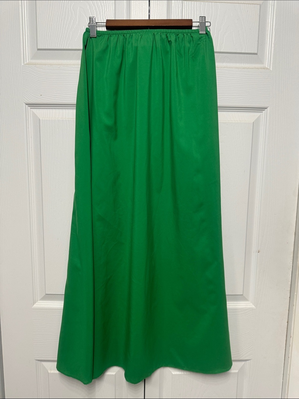 Pinko Green Elastic-Waist Maxi Skirt